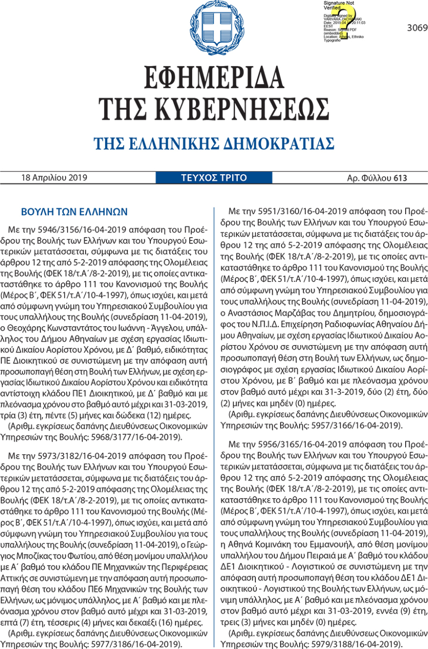 «Βολεύουν» στη Βουλή θυγατέρες και συνεργάτες μέχρι την τελευταία στιγμή!