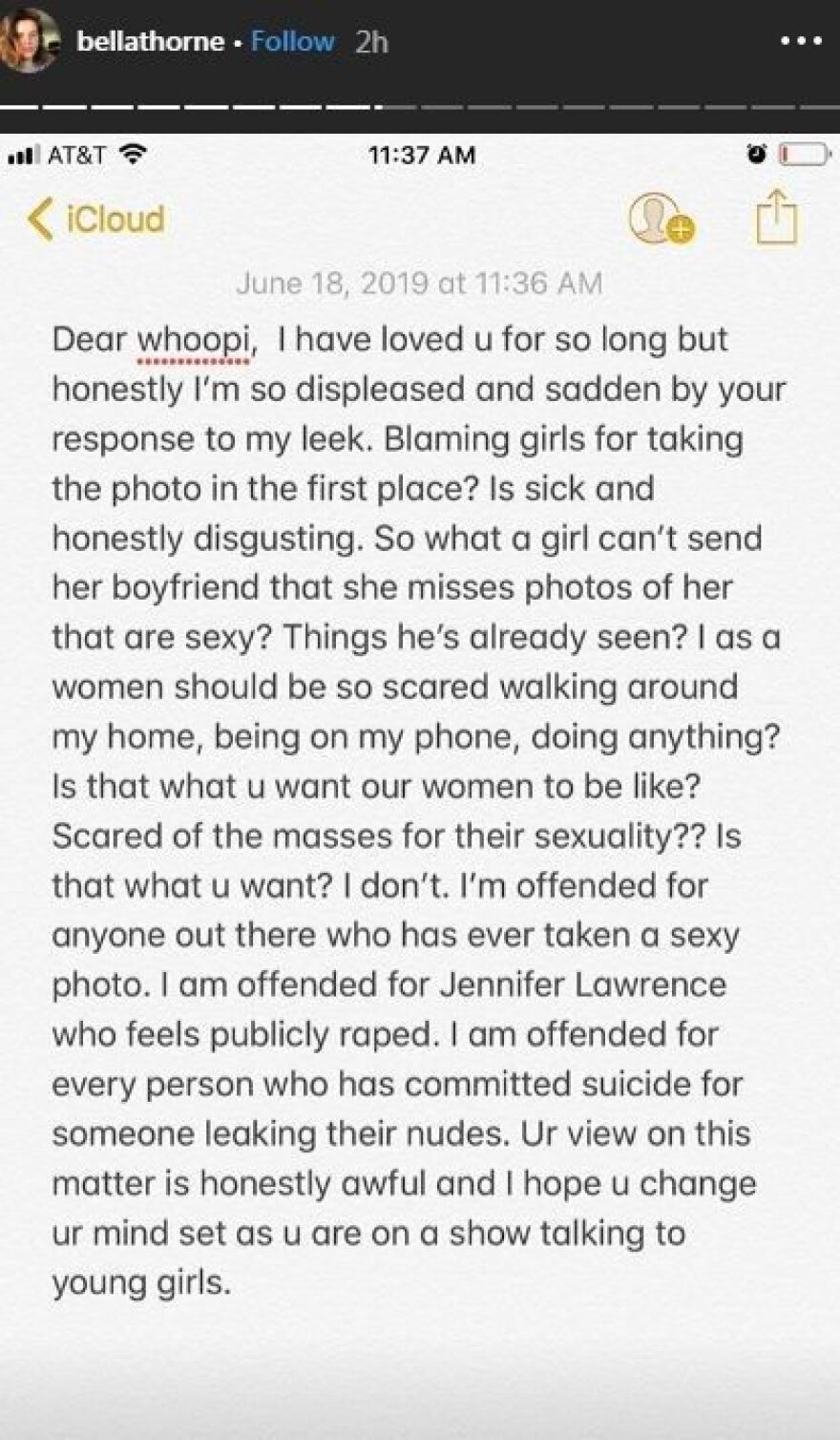 H Γούπι Γκόλντμπεργκ έκανε την Μπέλα Θορν να... κλάψει για τις γυμνές της φωτογραφίες