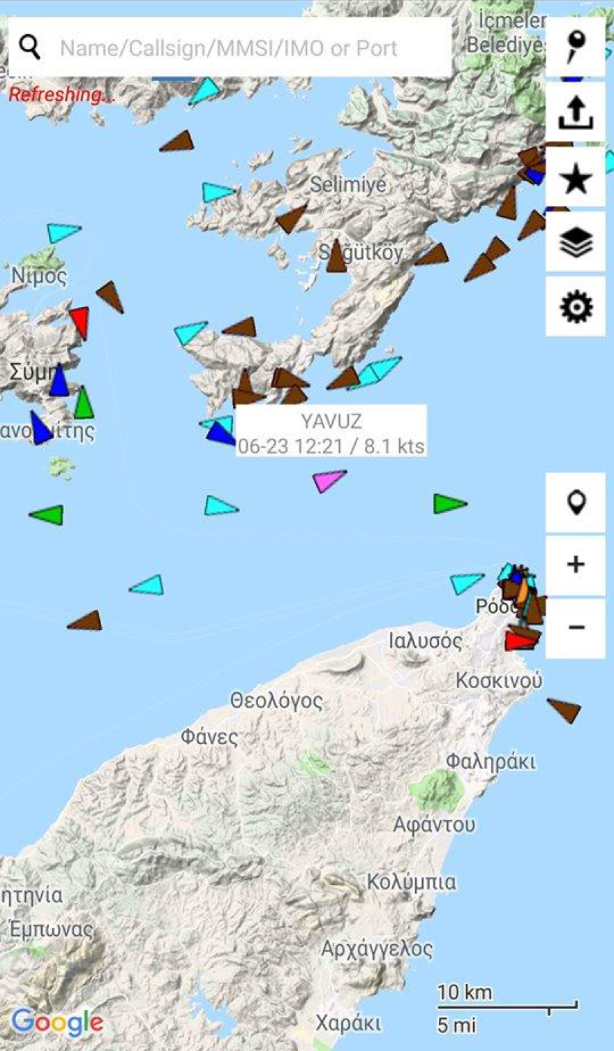 Δείτε το Γιαβούζ έξω από τη Ρόδο