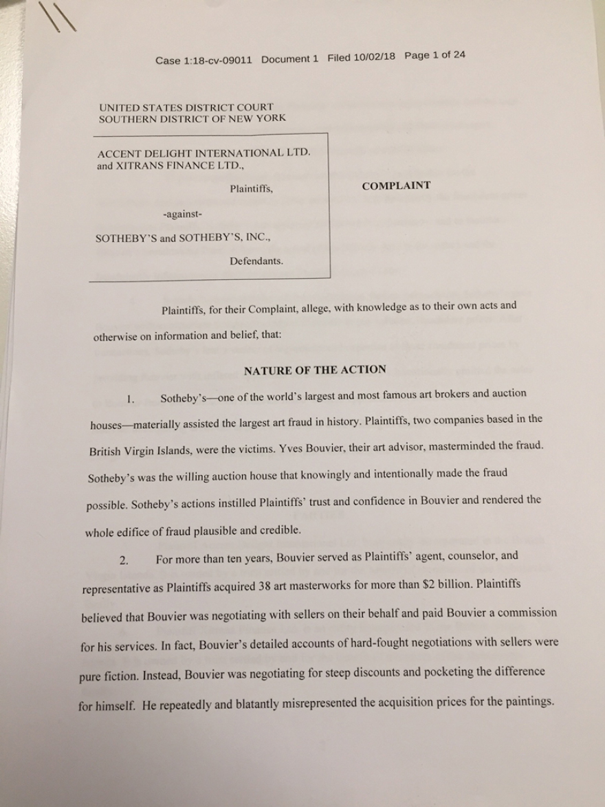 Διπλή δικαστική επιτυχία Ριμπολόβλεφ έναντι του οίκου Sotheby’s 