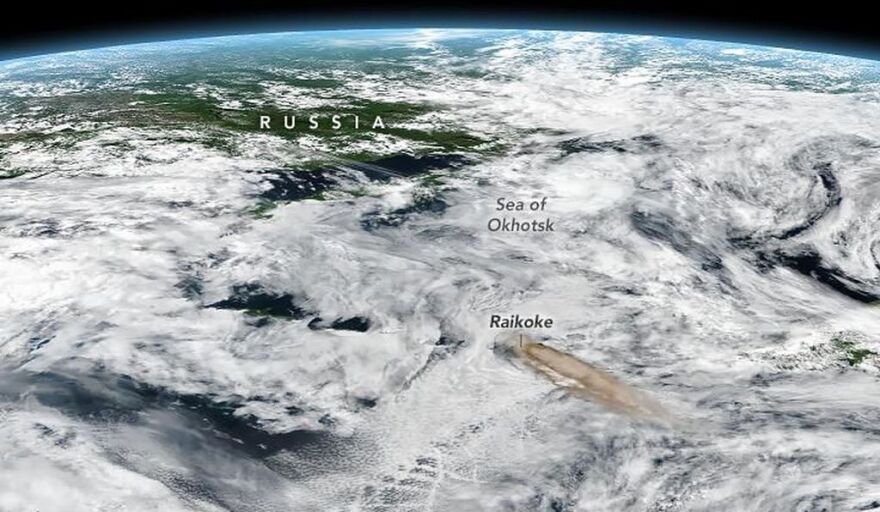 Φωτογραφία: Η έκρηξη του ηφαιστείου Raikoke από το Διάστημα