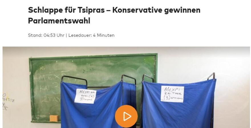 Διεθνή ΜΜΕ για την αυτοδυναμία της ΝΔ: «Σαρωτική νίκη» και «τέλος του αριστερού λαϊκισμού»
