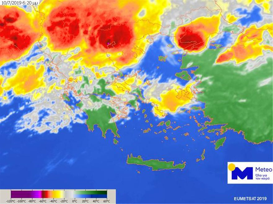 Βίντεο: Η φονική θεομηνία «εξαφάνισε» από το δορυφόρο τα δύο πόδια της Χαλκιδικής