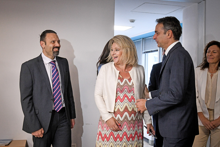 Ο Μητσοτάκης στο υπουργείο Ψηφιακής Διακυβέρνησης