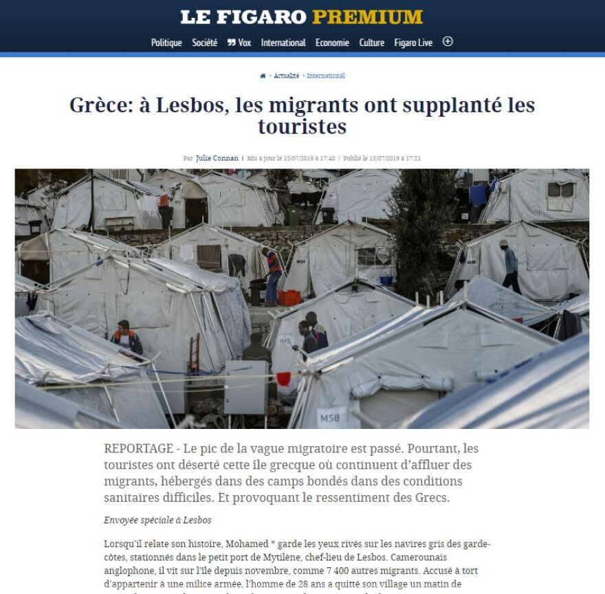 Le Figaro: Στη Λέσβο οι μετανάστες είναι περισσότεροι από τους τουρίστες