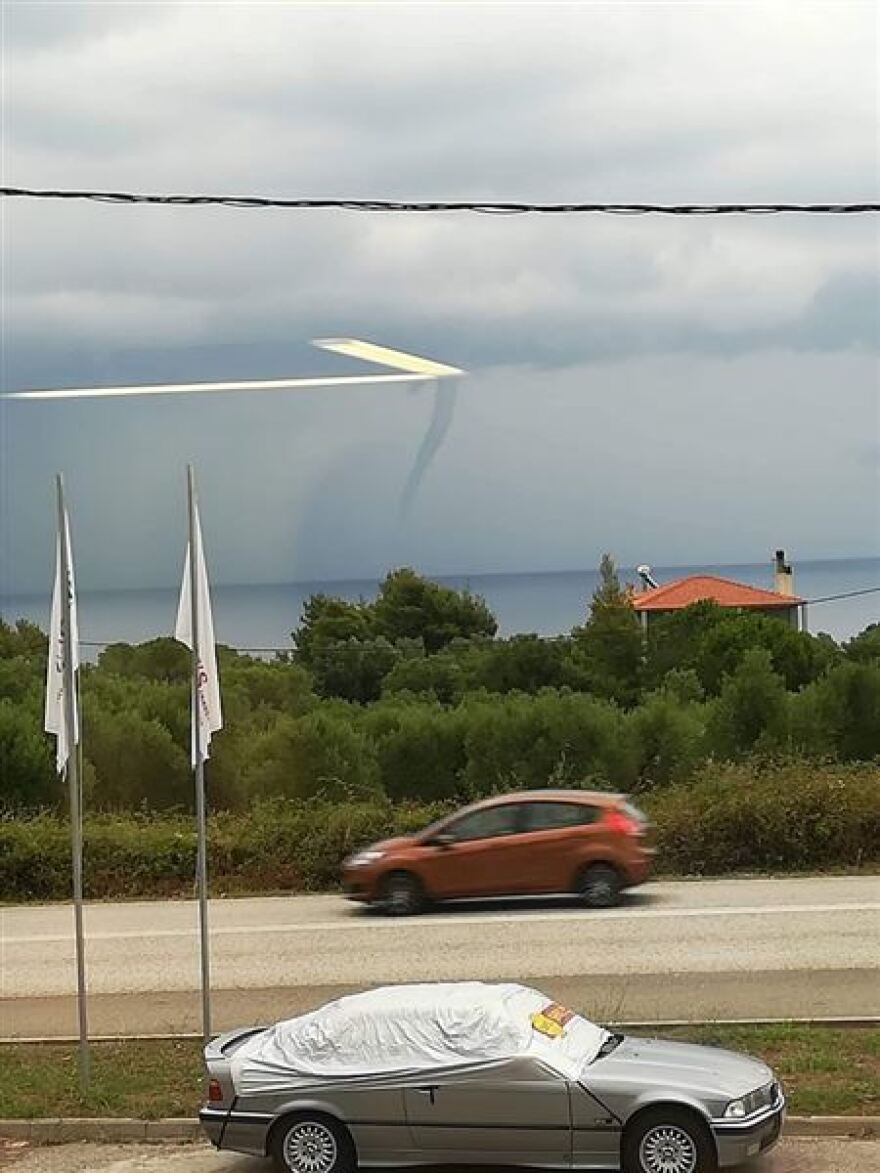 Υδροστρόβιλος στην Άφυτο Χαλκιδικής