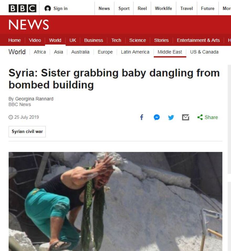 Συρία: 5χρονη αγωνίζεται να σώσει την 7 μηνών αδελφή της στα χαλάσματα βομβαρδισμένου κτιρίου