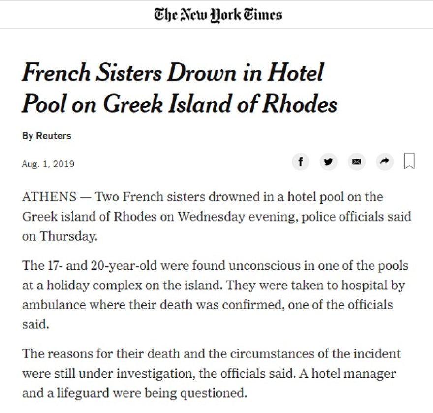 Τραγωδίες σε Ρόδο και Κρήτη: Παγκόσμιο σοκ για τα τρία νεκρά παιδιά σε πισίνες μέσα σε μια μέρα