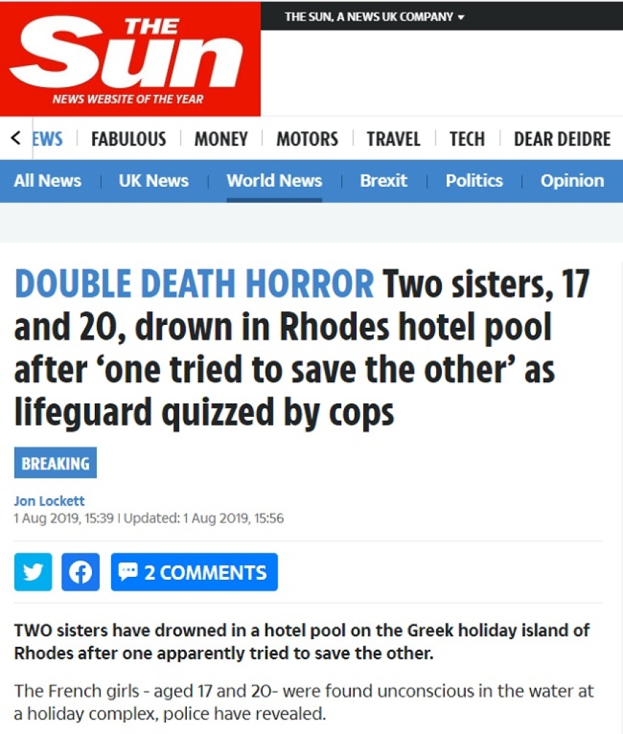 Τραγωδίες σε Ρόδο και Κρήτη: Παγκόσμιο σοκ για τα τρία νεκρά παιδιά σε πισίνες μέσα σε μια μέρα