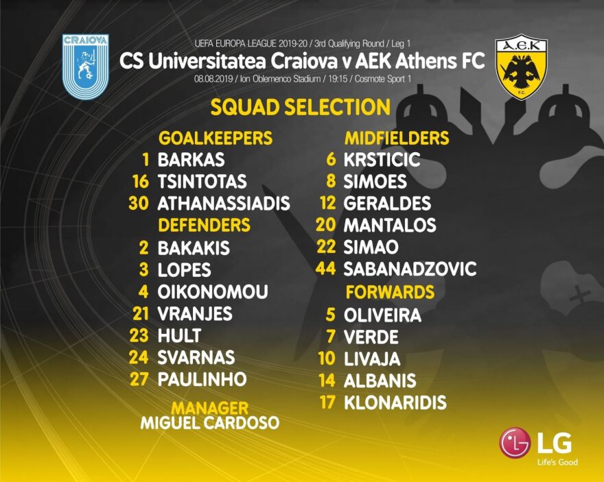 H ΑΕΚ με Κρίστιτσιτς στην Κραϊόβα!