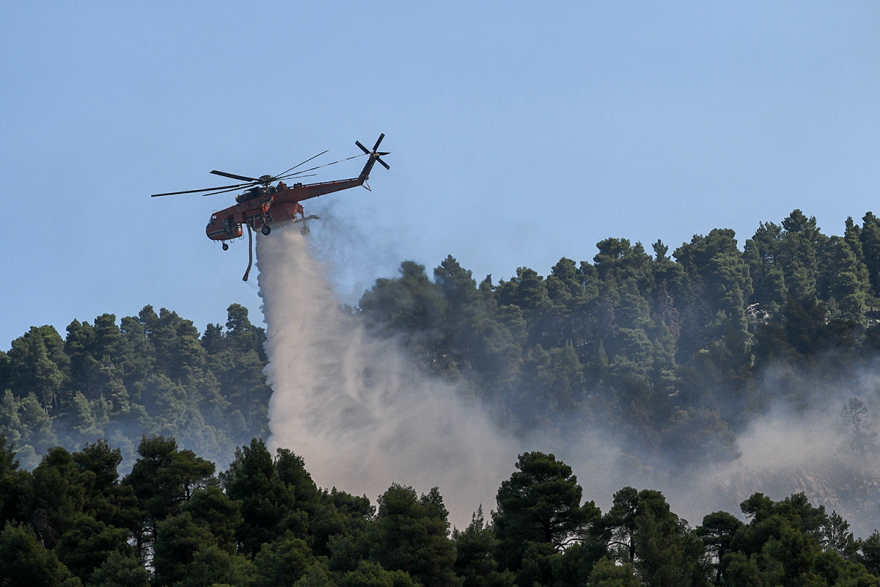 Ανεξέλεγκτη η φωτιά στην Εύβοια: Καίγεται το δάσος - Ενισχύονται οι δυνάμεις της πυροσβεστικής