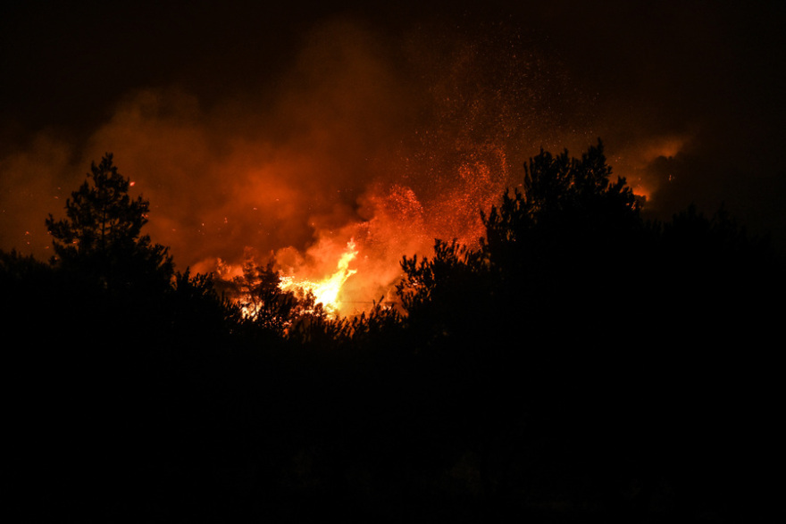 Φωτιά στην Εύβοια: Η μάχη με τις φλόγες σε 15 καρέ