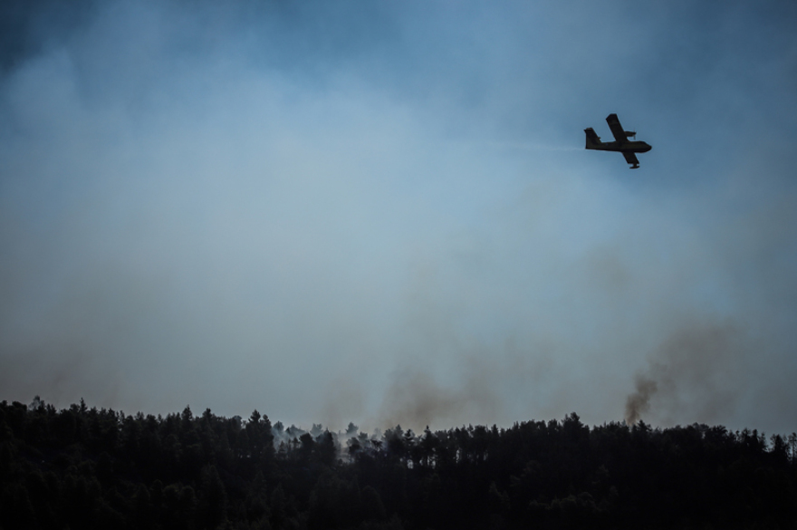 Φωτιά στην Εύβοια: Μέτωπο χιλιομέτρων από τις αναζωπυρώσεις - Αγωνία για την Πλατάνα