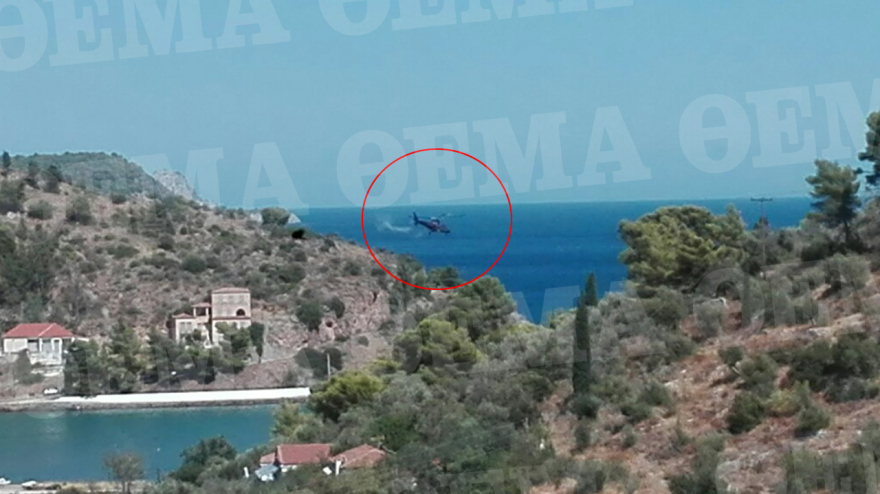 Φωτογραφίες-ντοκουμέντο από την πτώση του ελικοπτέρου ανάμεσα σε Πόρο και Γαλατά