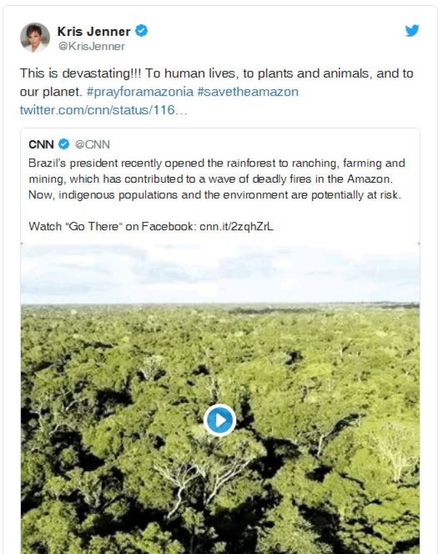 Ο Αμαζόνιος φλέγεται - Μαντόνα, Ντι Κάπριο, Ρονάλντο και Σακίρα ανησυχούν