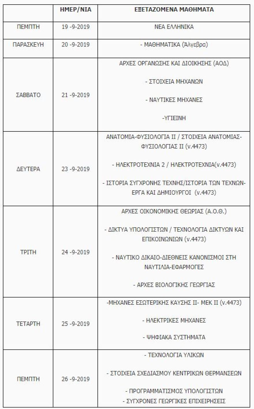 Επαναληπτικές Πανελλαδικές: Ξεκινούν στις 3 Σεπτεμβρίου