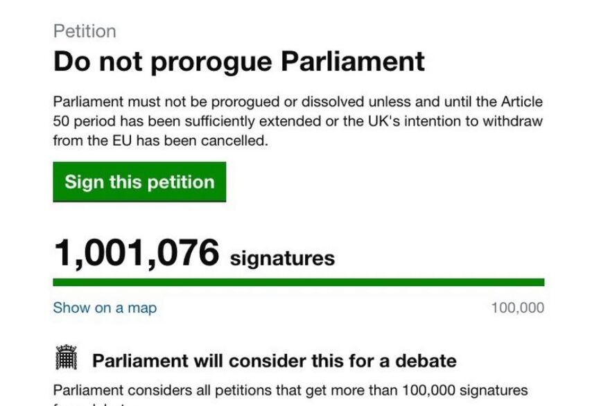 Βρετανία: Πάνω από ένα εκατ. υπογραφές για να μην «κλείσει» τη Βουλή ο Τζόνσον