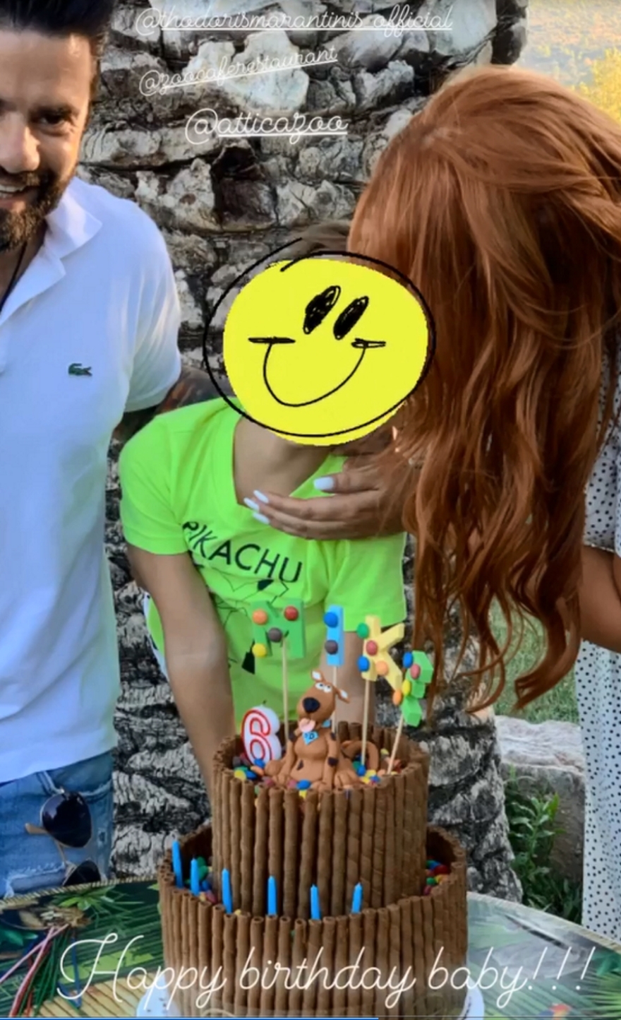 Θοδωρής Μαραντίνης- Σίσσυ Χρηστίδου: Μαζί στο πάρτι γενεθλίων του μικρού τους γιου