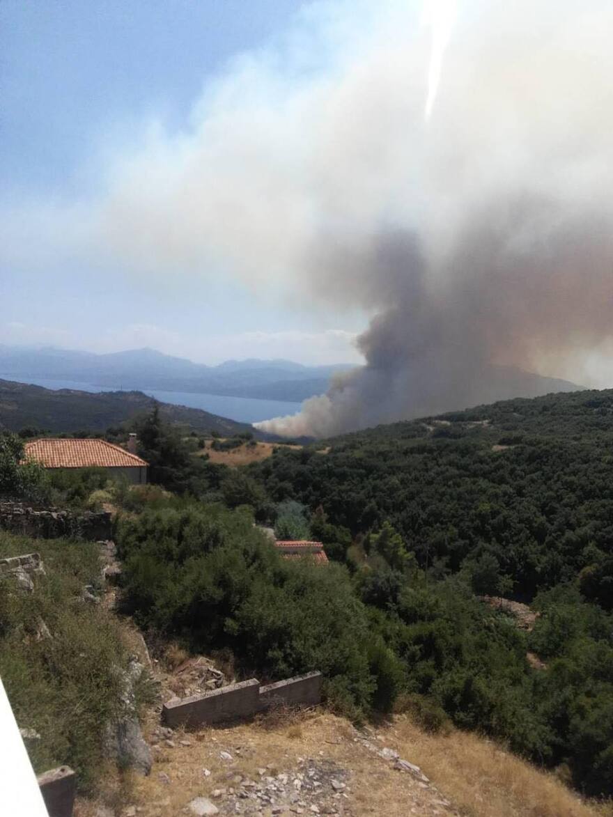 Οριοθετήθηκε η φωτιά στο Ευπάλιο Φωκίδας