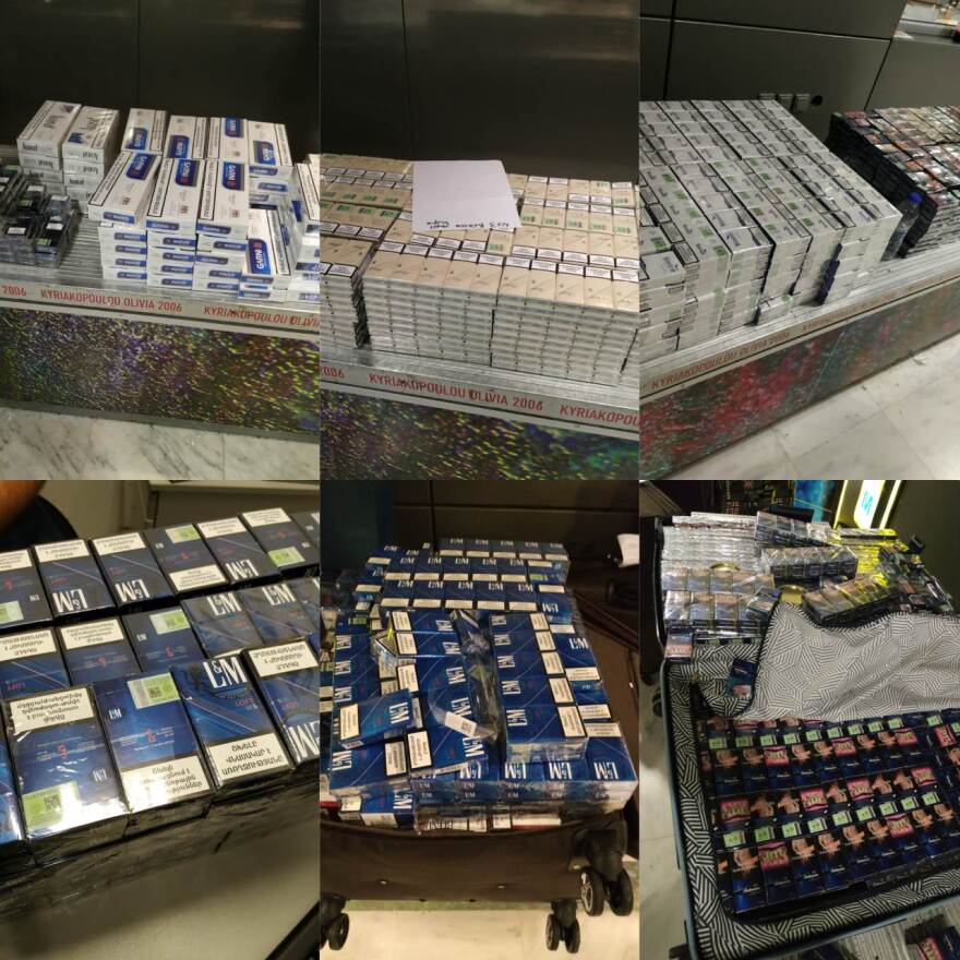 Κατάσχεση πάνω από 20.000 λαθραίων τσιγάρων στο αεροδρόμιο «Μακεδονία»