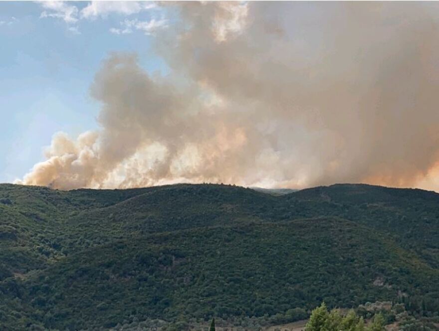Φωτιά στο Αγρίνιο καίει δασική έκταση με πουρνάρια