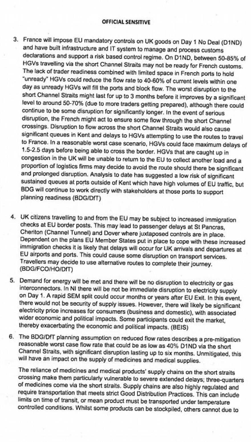 Το χάος του άτακτου Brexit και επίσημα: Ουρές, ελλείψεις, αυξήσεις στο σχέδιο Yellowhammer