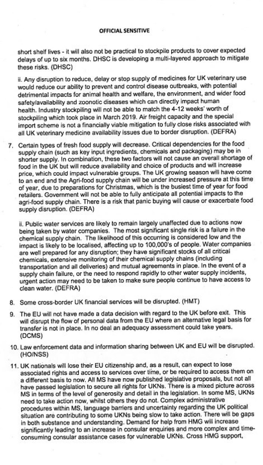 Το χάος του άτακτου Brexit και επίσημα: Ουρές, ελλείψεις, αυξήσεις στο σχέδιο Yellowhammer