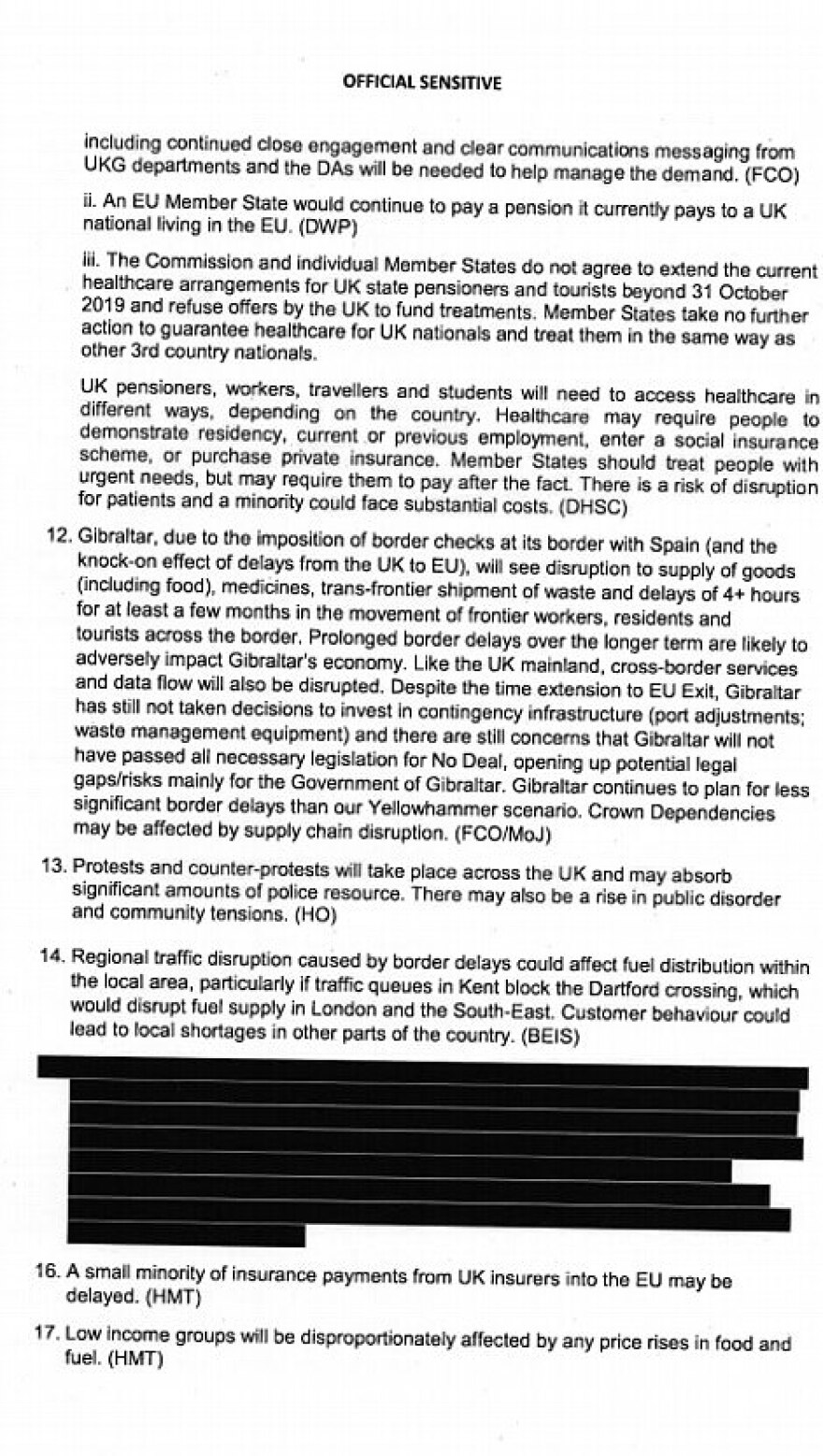 Το χάος του άτακτου Brexit και επίσημα: Ουρές, ελλείψεις, αυξήσεις στο σχέδιο Yellowhammer