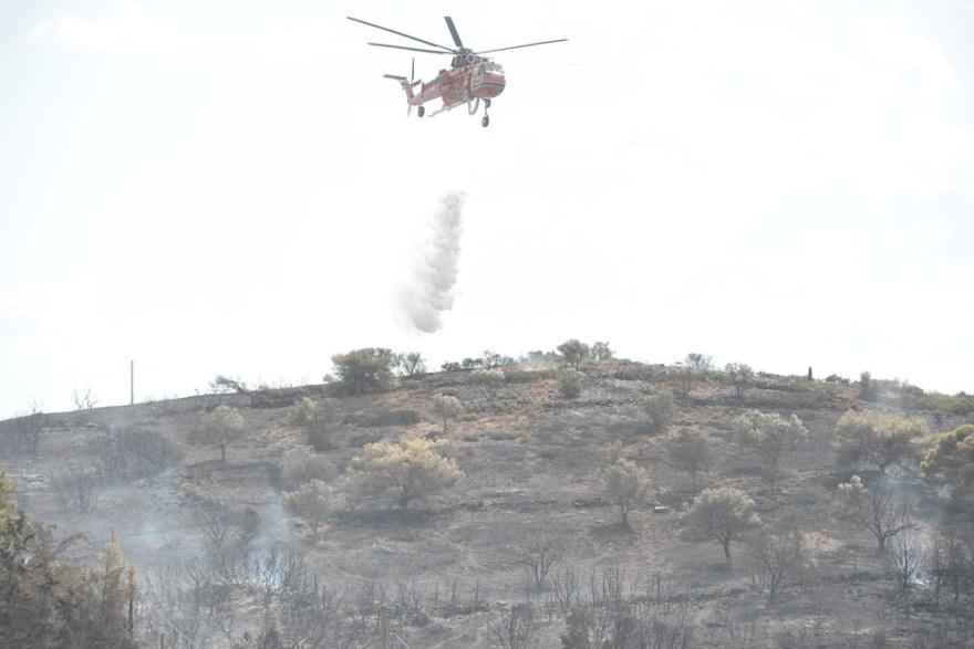 Σε ύφεση η φωτιά στο Λαγονήσι - Επιστρέφουν στα σπίτια τους οι κάτοικοι