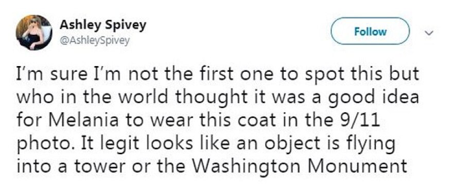 Μπέρδεψε τους Αμερικανούς το παλτό που φόρεσε η Μελάνια την 11η Σεπτεμβρίου
