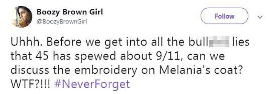 Μπέρδεψε τους Αμερικανούς το παλτό που φόρεσε η Μελάνια την 11η Σεπτεμβρίου