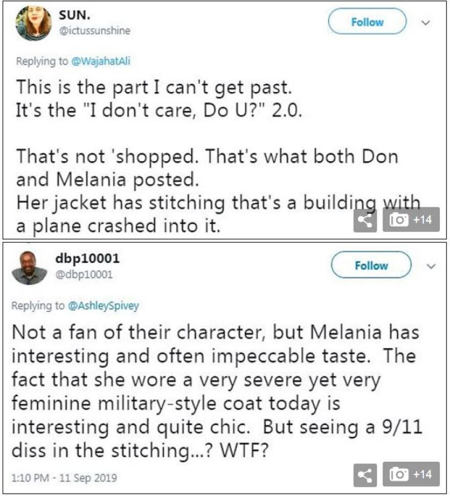 Μπέρδεψε τους Αμερικανούς το παλτό που φόρεσε η Μελάνια την 11η Σεπτεμβρίου