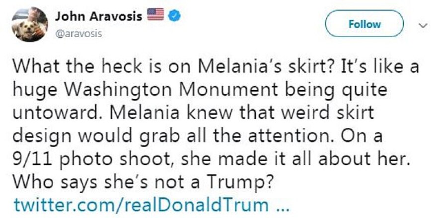 Μπέρδεψε τους Αμερικανούς το παλτό που φόρεσε η Μελάνια την 11η Σεπτεμβρίου