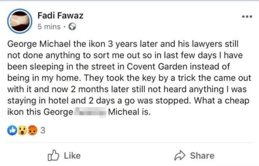 Τζορτζ Μάικλ: Ο τελευταίος του σύντροφος είναι άστεγος και ζει στο δρόμο