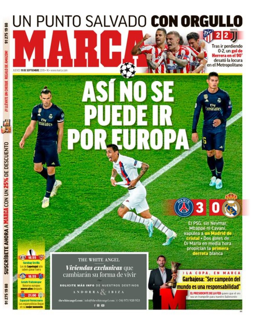 Ισπανικές εφημερίδες για τον διασυρμό της Ρεάλ στο Παρίσι: «Έτσι δεν πάει πουθενά...»