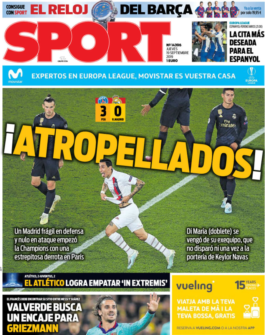 Ισπανικές εφημερίδες για τον διασυρμό της Ρεάλ στο Παρίσι: «Έτσι δεν πάει πουθενά...»