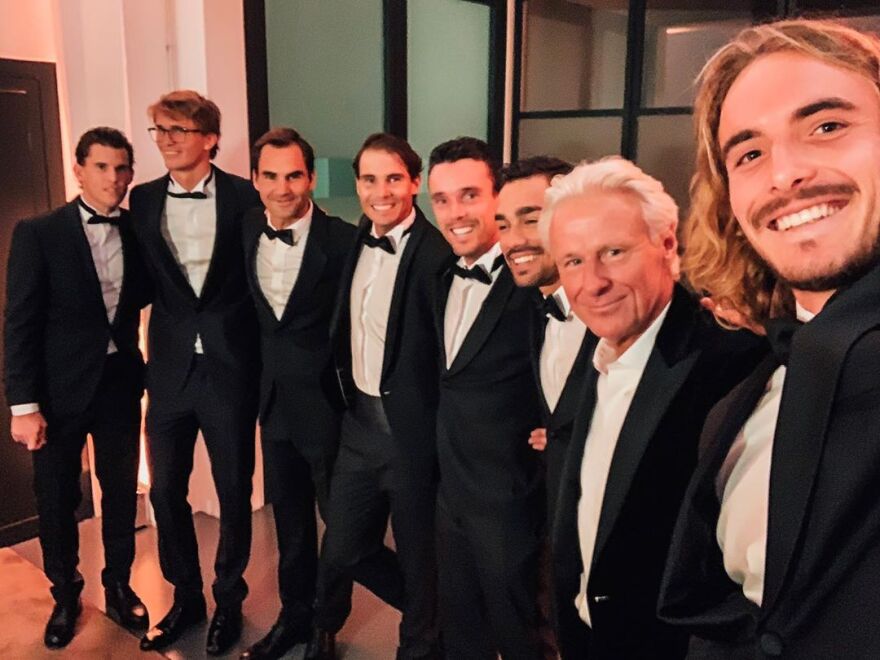 Ο Τσιτσιπάς έβγαλε selfie με Φέντερερ, Ναδάλ και Μπιόρν Μποργκ