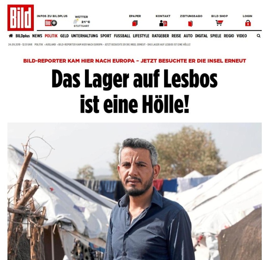 Ο Σύρος δημοσιογράφος της Bild στη Μόρια: Είναι χειρότερη κόλαση από το 2015
