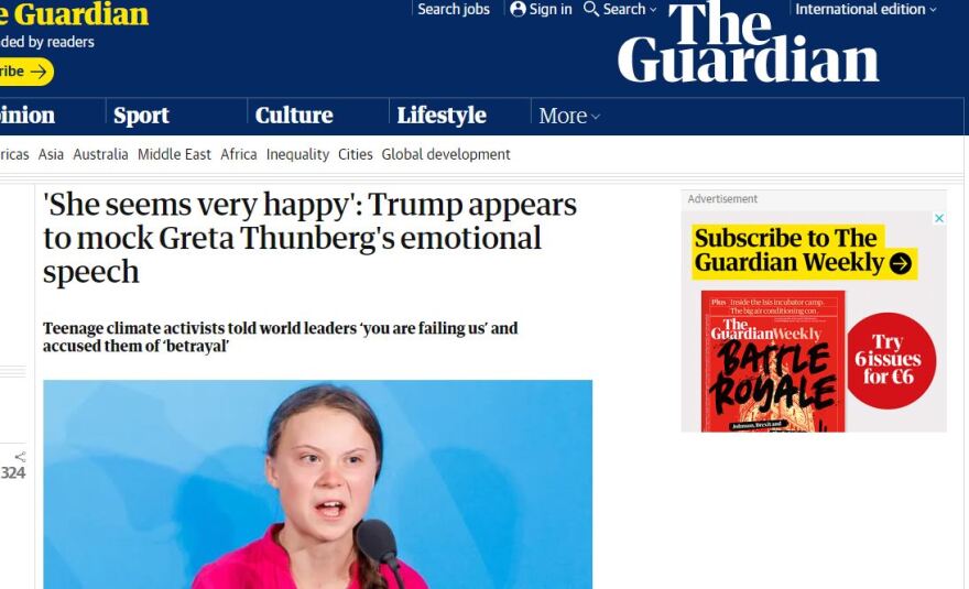 Τραμπ για Γκρέτα Τούνμπεργκ: Ένα πολύ χαρούμενο κορίτσι που ανυπομονεί για ένα λαμπερό μέλλον 