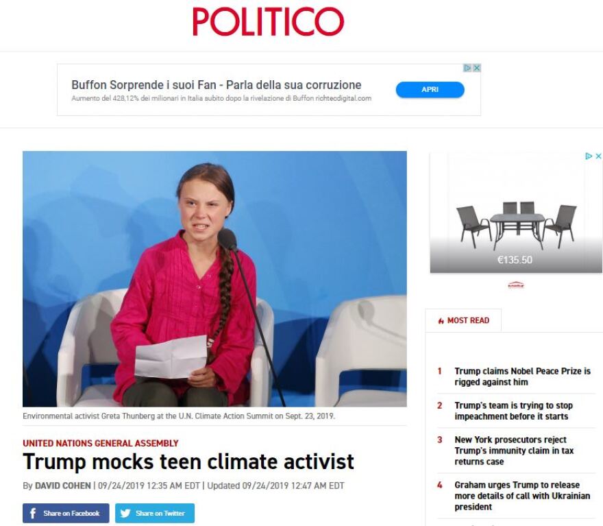 Τραμπ για Γκρέτα Τούνμπεργκ: Ένα πολύ χαρούμενο κορίτσι που ανυπομονεί για ένα λαμπερό μέλλον 