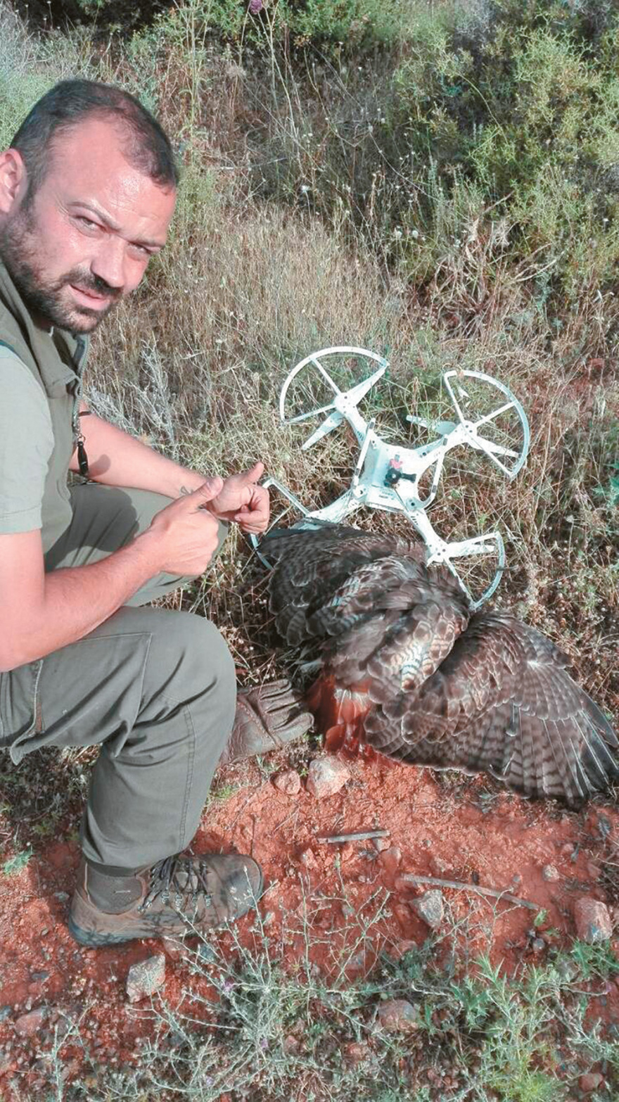 To γεράκι που «τρώει»  drones