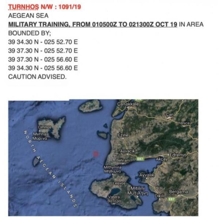 Στα ύψη η τουρκική προκλητικότητα: Πέντε νέες NAVTEX από τη Λήμνο έως την Κύπρο