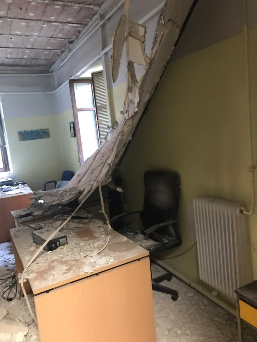 ΠΟΕΔΗΝ: Παραλίγο τραγωδία στο Ιπποκράτειο Νοσοκομείο - Έπεσε το ταβάνι σε γραφείο