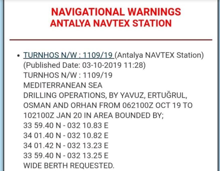 Νέα παράτυπη Navtex: Η Τουρκία στέλνει το «Γιαβούζ» στο τεμάχιο 7 