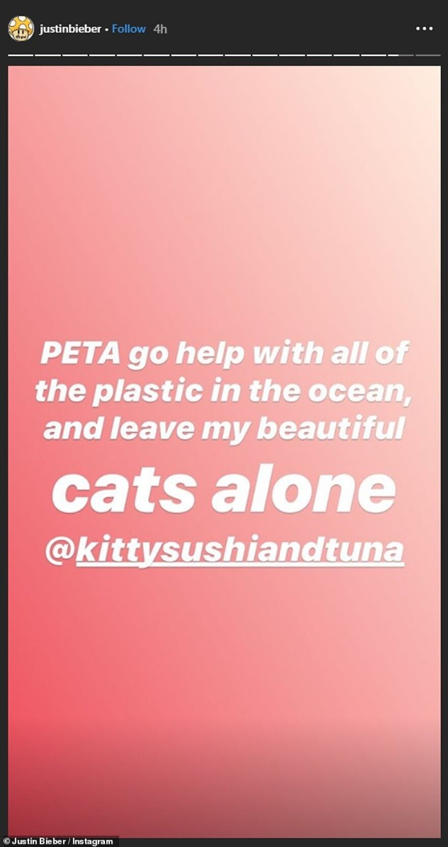 Τζάστιν Μπίμπερ κατά φιλόζωων: Βουλώστε το κι ασχοληθείτε με τα σοβαρά προβλήματα!