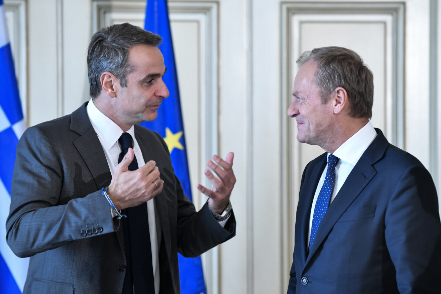 Συνάντηση Μητσοτάκη - Τουσκ: Συζήτησαν για Brexit, προσφυγικό και Τουρκία