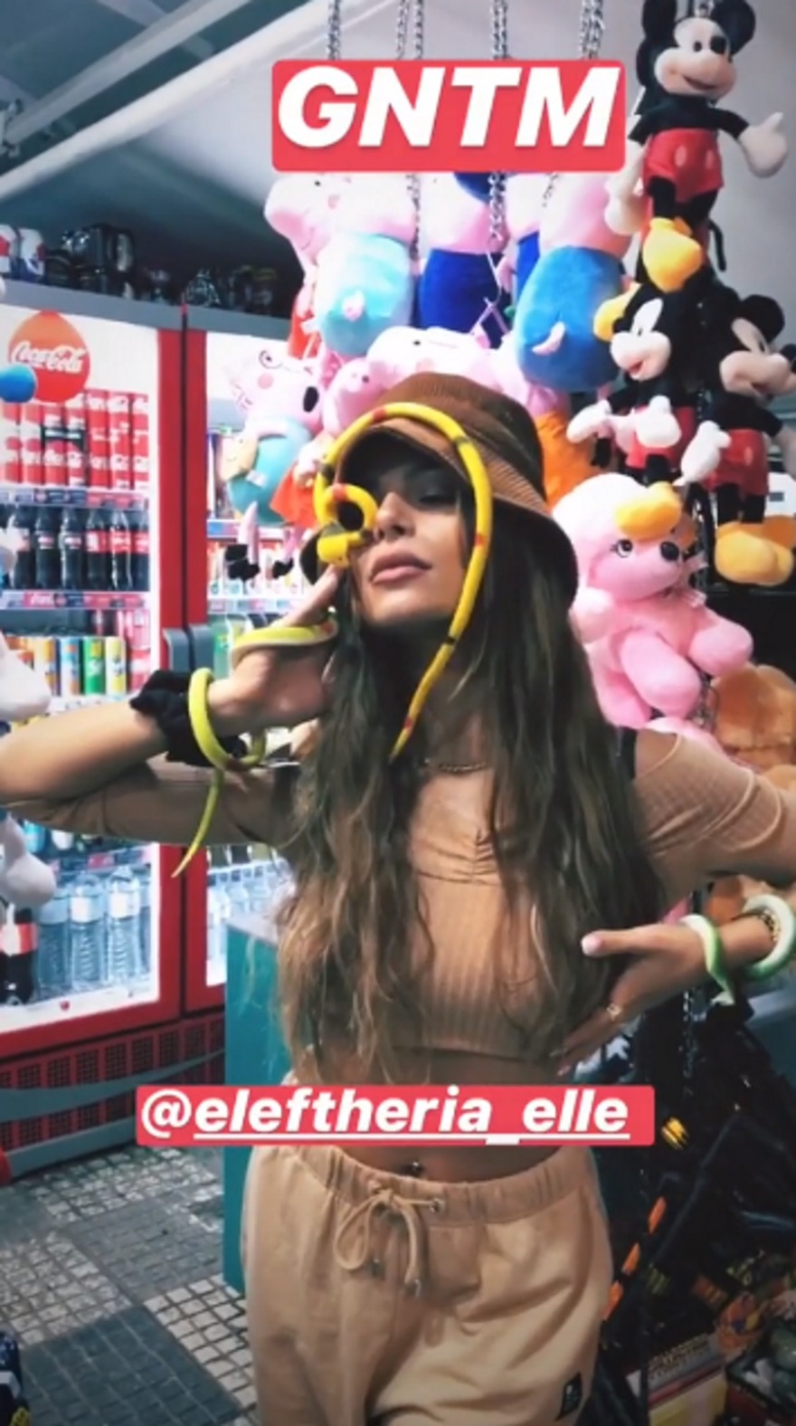 Η Ελευθερία Ελευθερίου αντιγράφει τα κορίτσια του GNTM και ποζάρει με φίδι