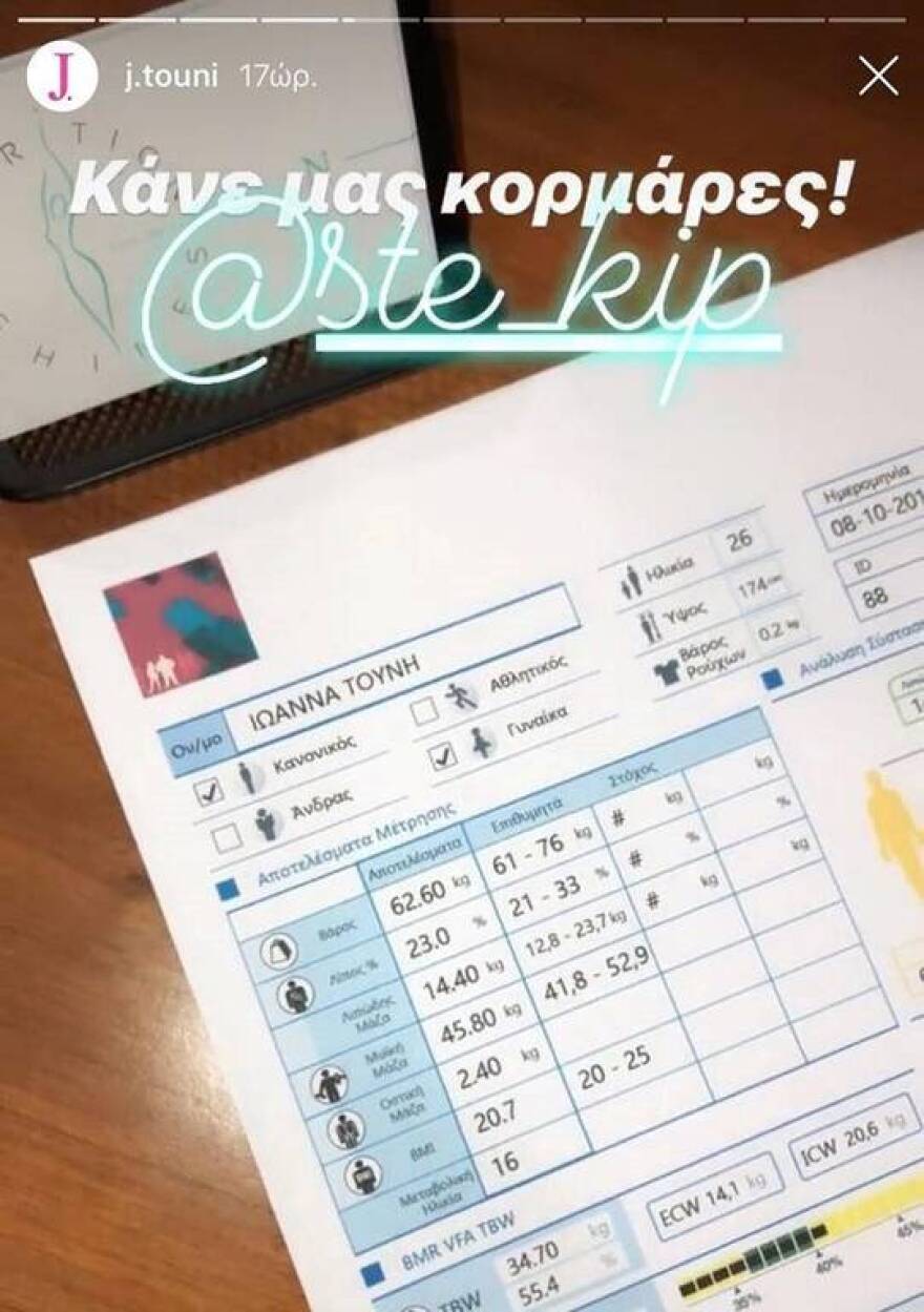 Η Ιωάννα Τούνη αποκάλυψε πόσα κιλά είναι 