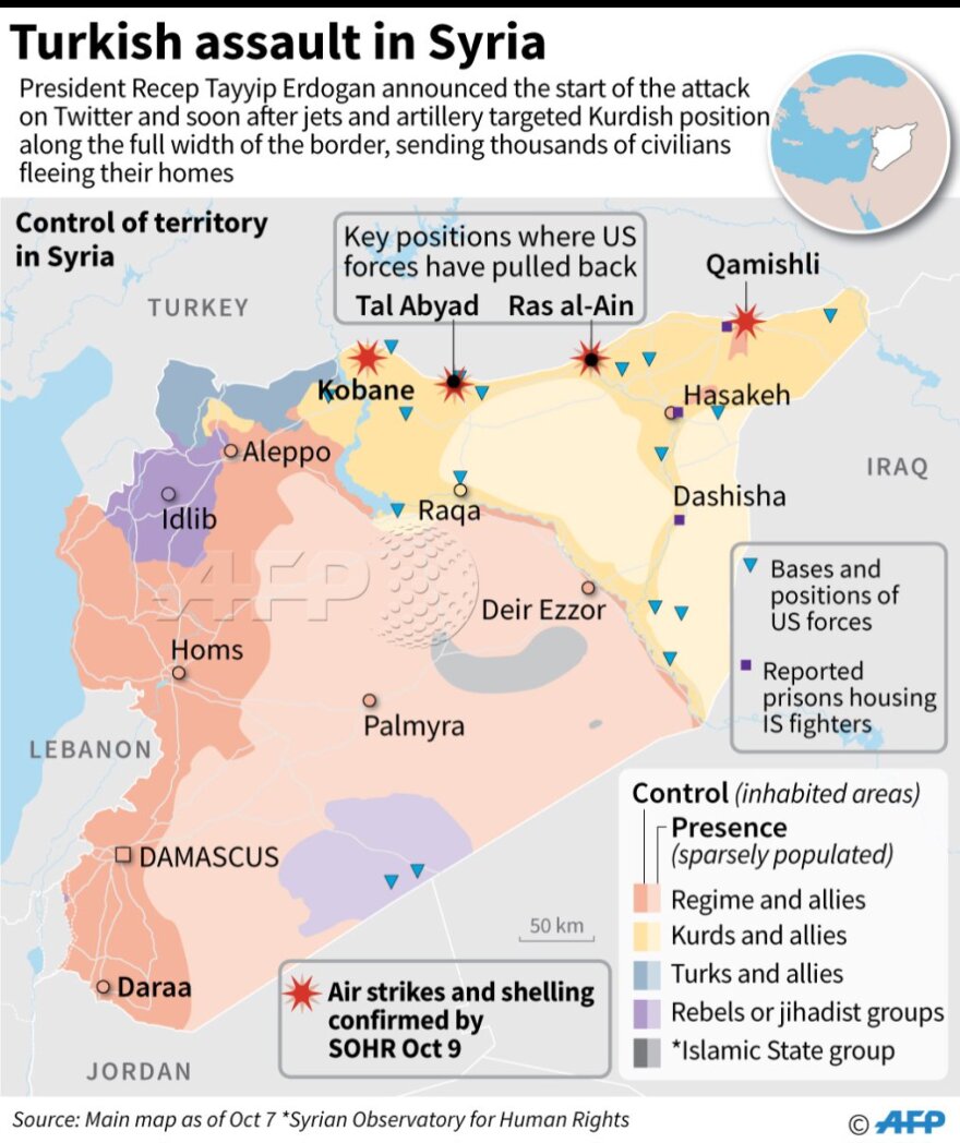 Η Τουρκία εισέβαλε στη βόρεια Συρία: 15 νεκροί και ο Τραμπ λέει ότι «οι Κούρδοι δεν βοήθησαν στη... Νορμανδία»