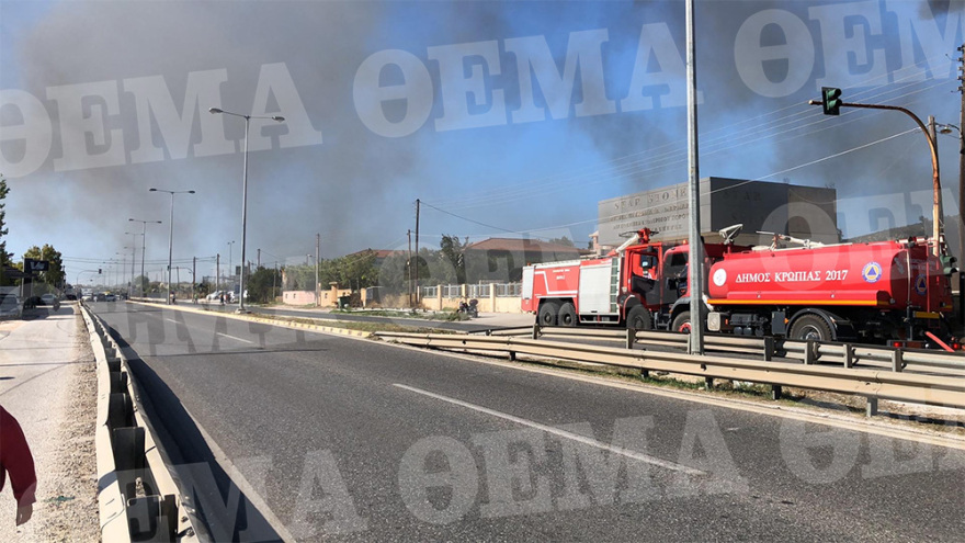 Κορωπί: Μεγάλη φωτιά σε εταιρεία στη λεωφόρο Βάρης 